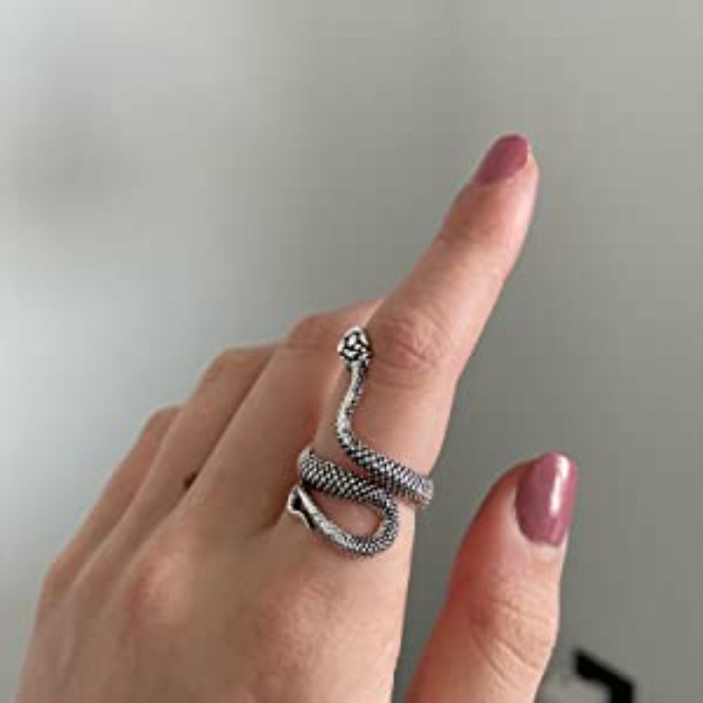 Silver Snake Ring-Men Women